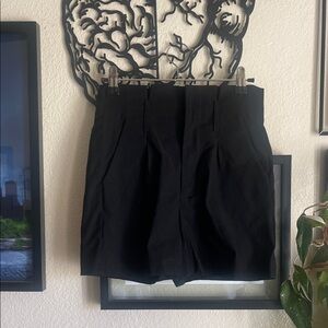 Black High-Waisted Shorts
